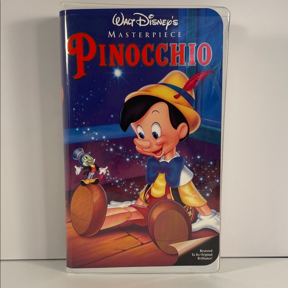 Disney's Pinocchio Masterpiece VHS - Blue Cover
